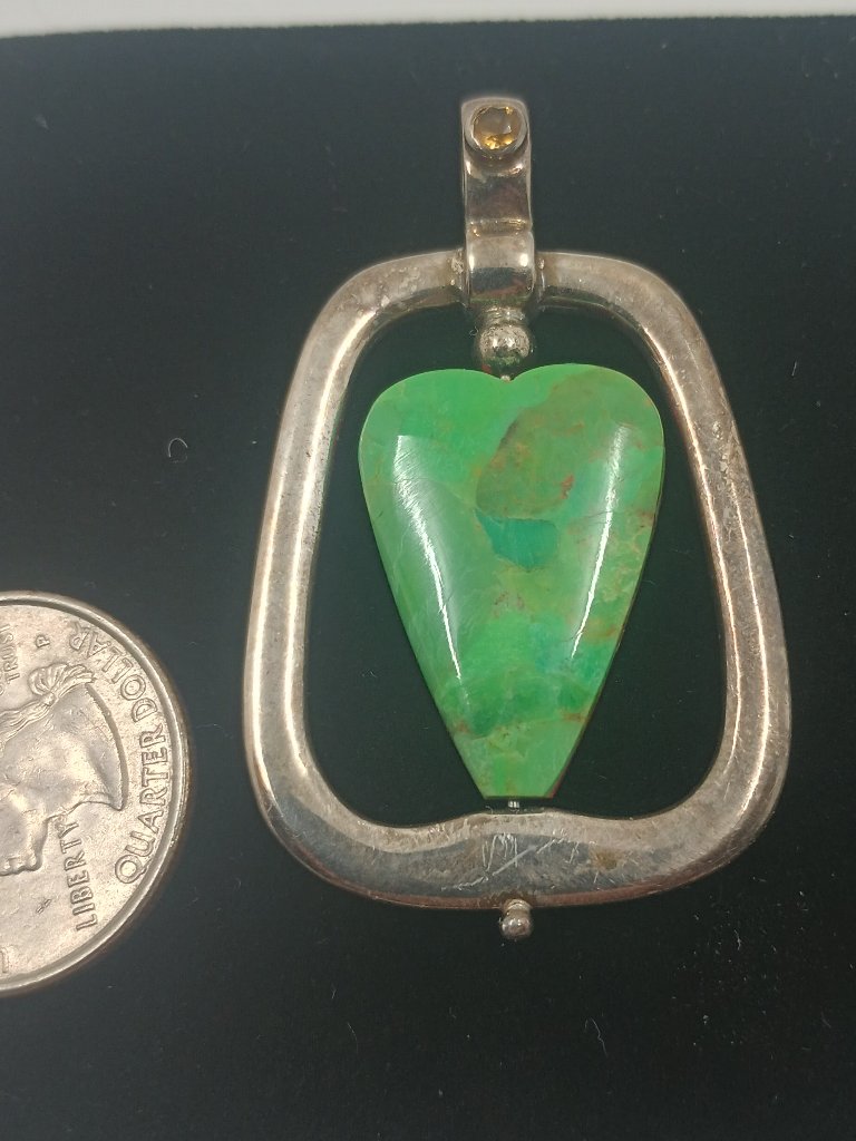 Mine Finds By Jay King Turquoise/Coral Heart Pendant